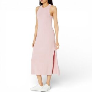 The Drop Gabriela Ribbed Knit Midi Dress Ice Pink Sleeveless Size‎ M